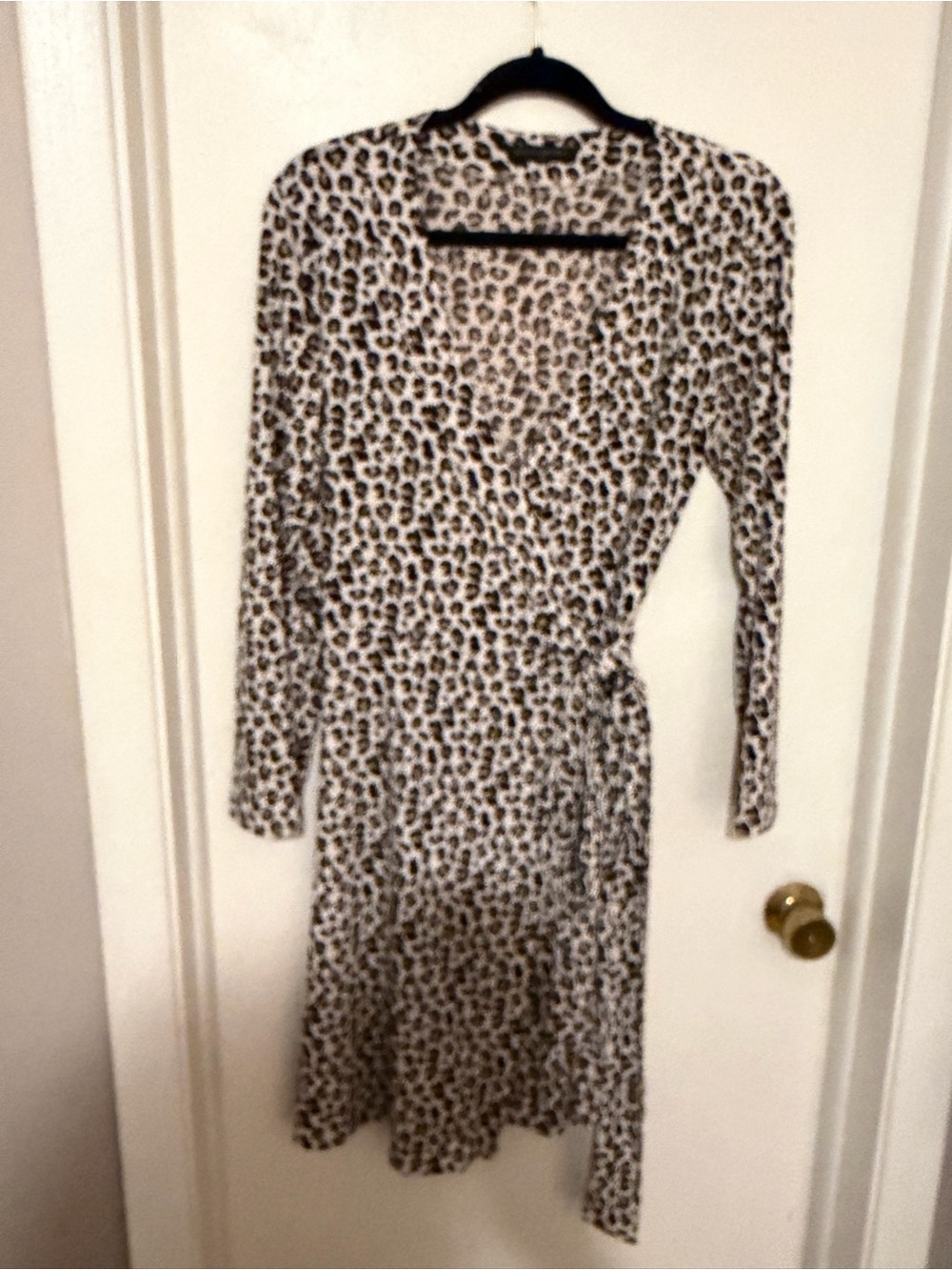Banana Republic Animal Cheetah Leopard Print Wrap Dress